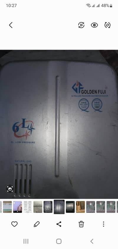 6 L GF instant gas gyser  Lpg