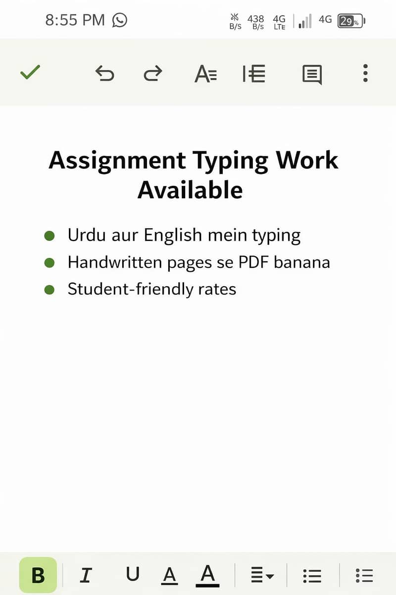 Assignment typing service 0