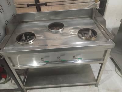 3 burner stove commercial