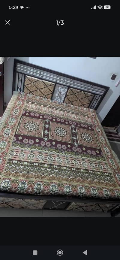 king size Iron bed urgent sale