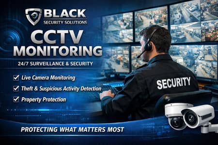 CCTV monitoring in Black security solutions