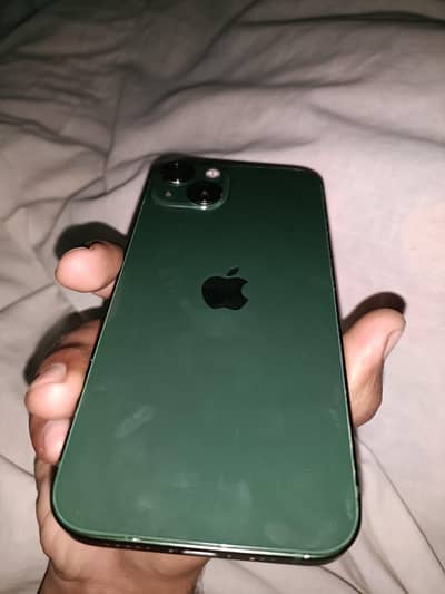 iphone 13 olive green brand new condition,100 battery
