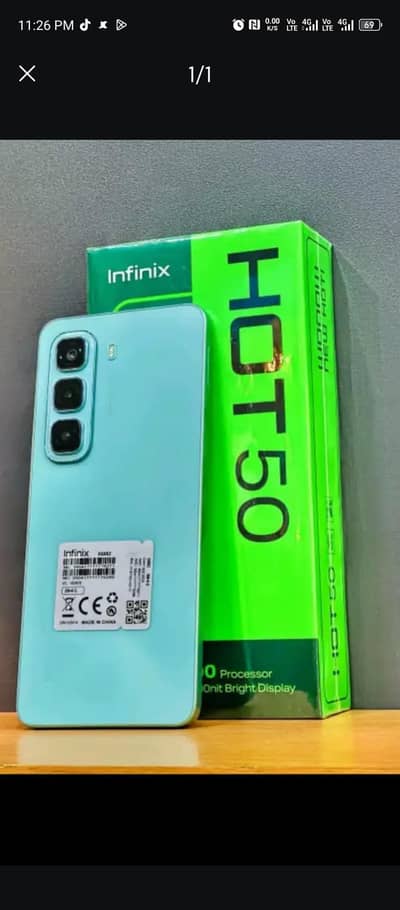 Infinix hot 50 mobile. 3 month used 8+8 128 GB