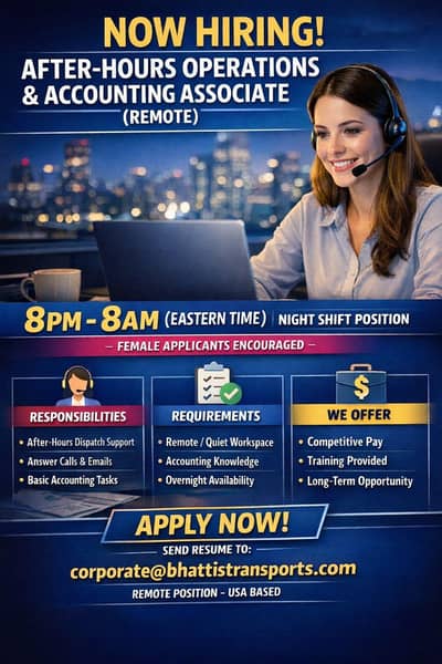 After-Hours operations & Accounting Associate || Remote Jobs