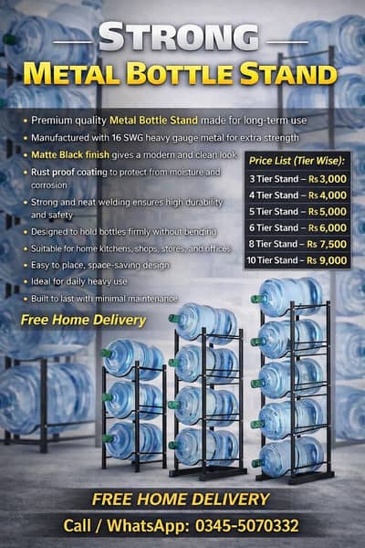 water gallon bottle stand heavy duty 3 tier 4tier 5 tier