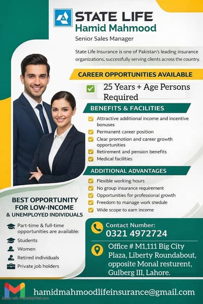 REQUIRE MALE/FEMAL LIFE INSURANCE AGENTS FOR PART TIME JOB