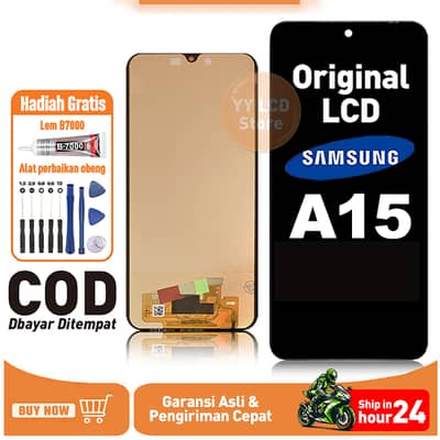 samsung a15 original panel with frame
