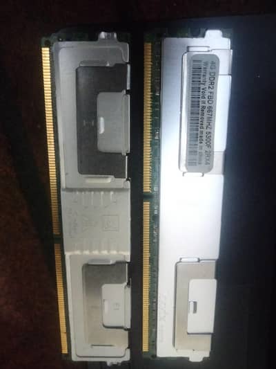 2X DDR2 4GB Ram Memory 667Mhz