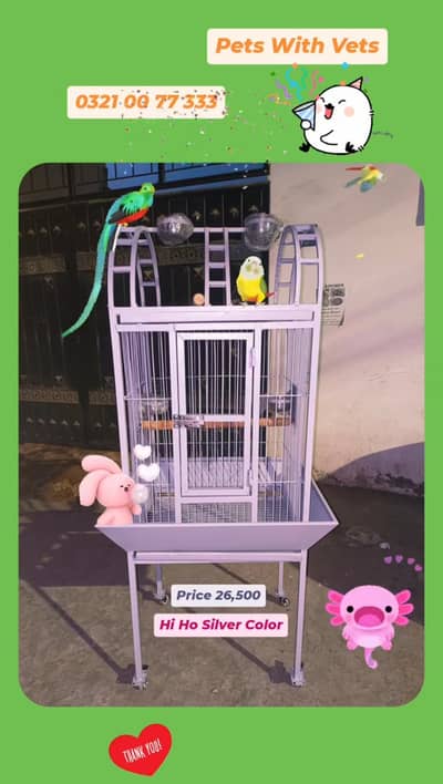 Macaw and Grey Parrot and Cockatoo Cage and stands