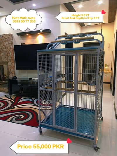 Macaw and Grey Parrot and Cockatoo Cage and stands