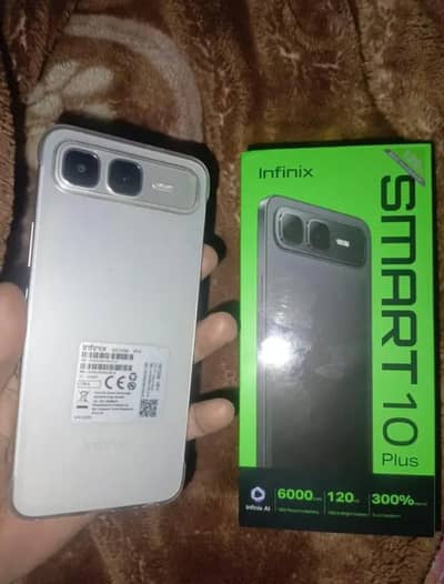 infinix smart 10 plus full box few days used