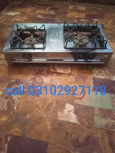 Steel double burner chulah in orangi 1 no only call