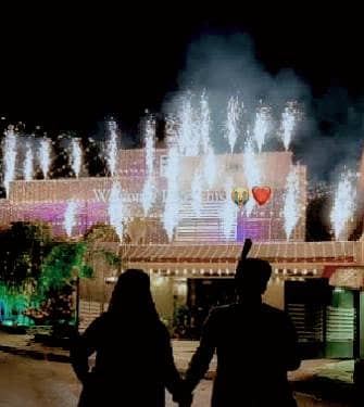 bridal welcome entry/lighting decoration/building lights/dj/speakers