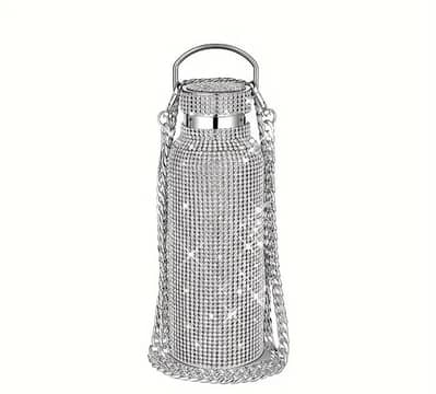 Imported Fancy Bling Thermal Water Bottle– Hot & Cold- Thermal Flask