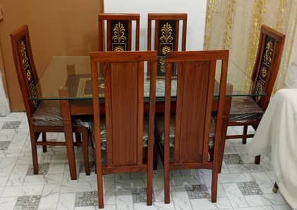 New Stylish 6 Chairs Set of Lacker Dinning Table
