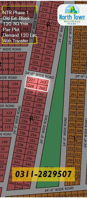 120 SQ:YD JORI PLOT North Town Residency Phase -1 (Demand 1.20 lakh)
