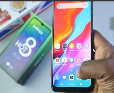 INFINIX HOT 8 . PTA APPROVED 3+1/32GB. DUEL SIM. 5000mAh Battery.