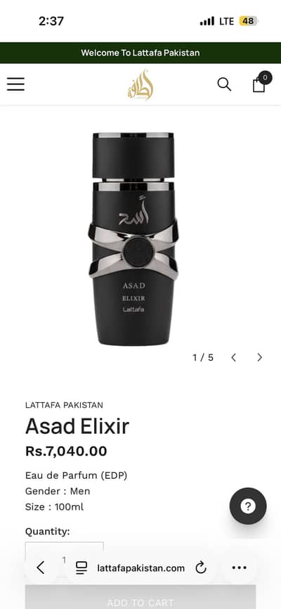 Asad elixir Lattafa