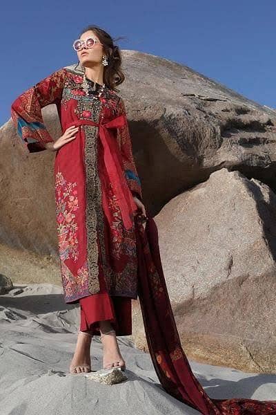 Sana Safinaz maroon dress