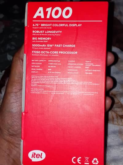 Itel A100 (12 GB RAM) (128 GB ROM)
