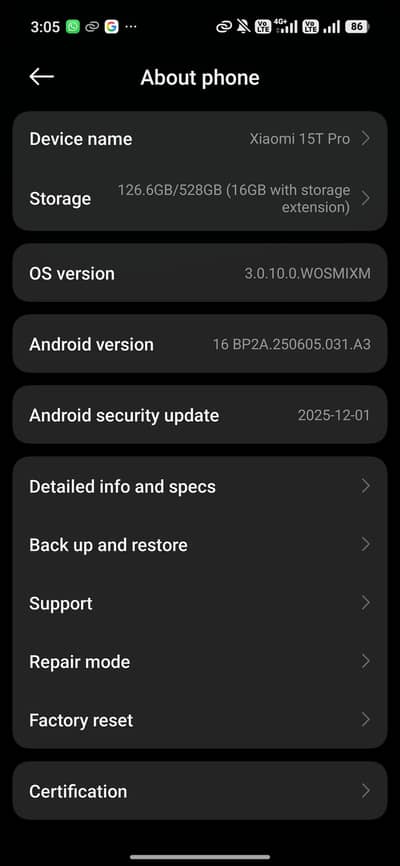 xiaomi 15t pro 528gb 2month used with box