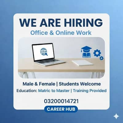 Part Time / Full Time jobs available | Students & House Ladies Welcome