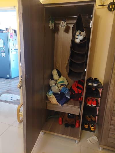 Kids wardrobes and TV console for sale in excellent condition.