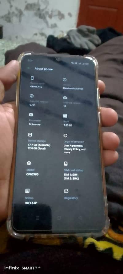 oppo A15 for exchange no open no repair 10 by 10 lush condition