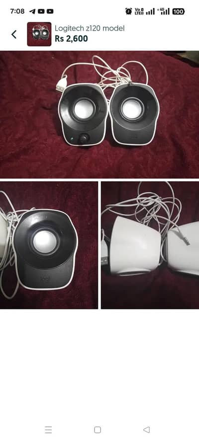 Logitech z120 model speakers for sale