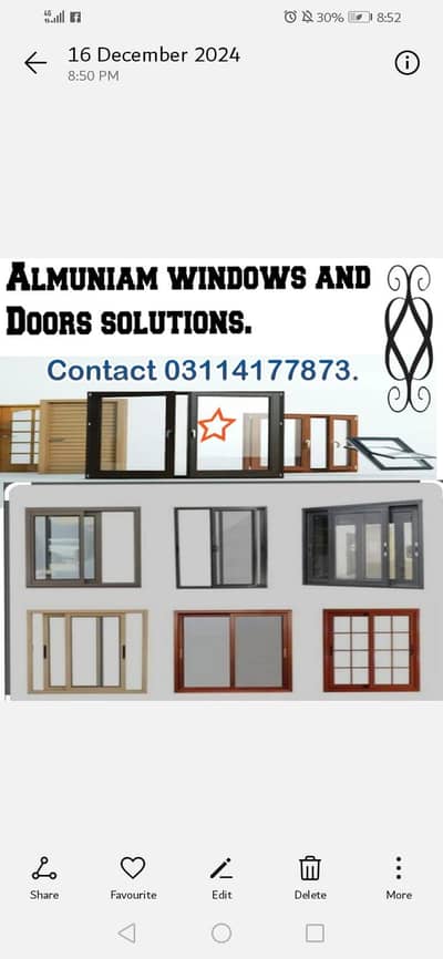 Almuniam window work.
