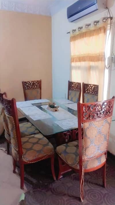 Chinioti solid dinning table with 6 chairs