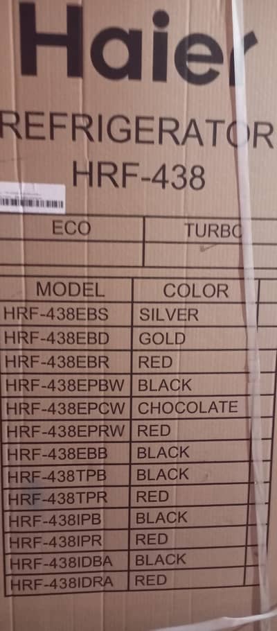 New Haier Refrigerator Model 438 pen paik