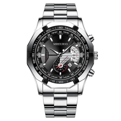 MREURIO Luxury Men's Steel Watch - Brand New