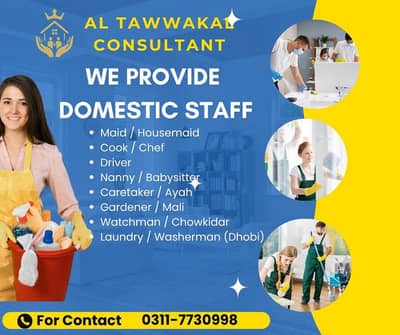 Provide 24/7 hours maids/babysitter/patient attendant/cooks/drivers