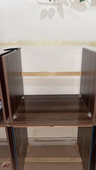 Wooden office table for call center and office