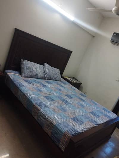Double Bed + Side Tables + Mattress + Dresser