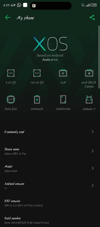 Infinix not 10 pro 8 128