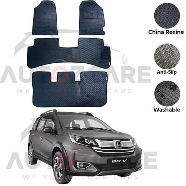 Honda BR-V China Rexine Floor Mat 4PCS - Model 2017-2019