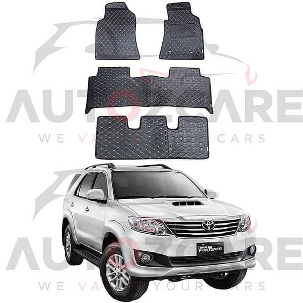 Toyota Fortuner 7D Floor Mat (Flat Style) 4PCS - Model 2013-2016