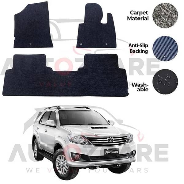 Toyota Fortuner Genuine Fitting Carpet Floor Mat 4PCS - Model 2013-2016