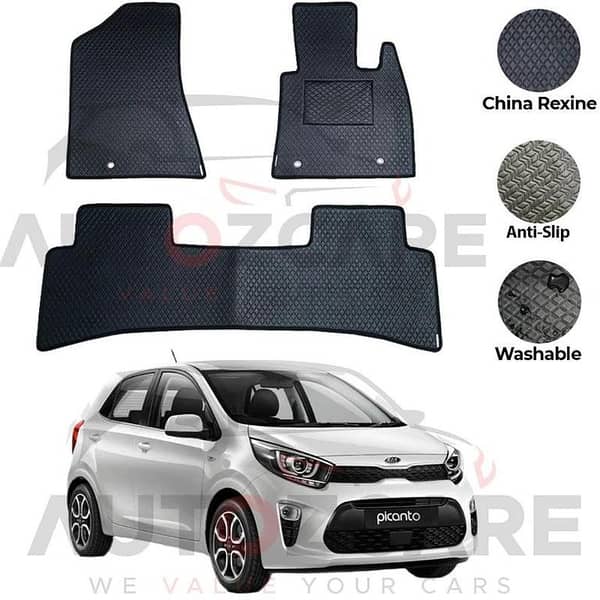 Kia Picanto China Rexine Floor Mat 3PCS - Model 2019-2025