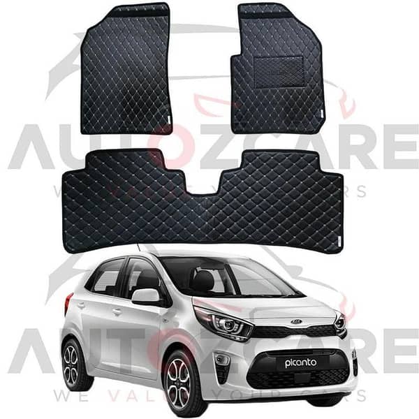 Kia Picanto Floor Mats ( Flat Style ) 3PCS - Model 2019-2025