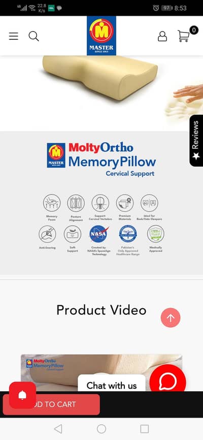 ortho moltymemory pillow