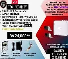 Cctv camera packages with instalation Dahua and hikvision