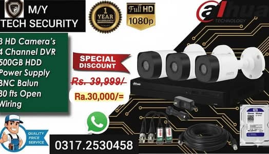 Cctv camera packages with instalation Dahua and hikvision