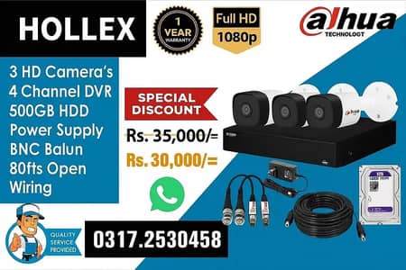 Cctv camera packages with instalation Dahua and hikvision