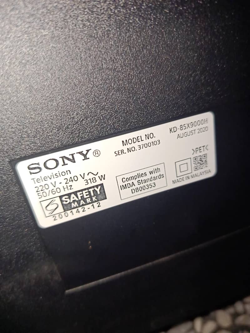 Sony 85" android 4