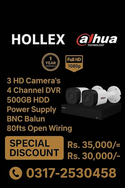 Cctv camera packages with instalation Dahua and hikvision