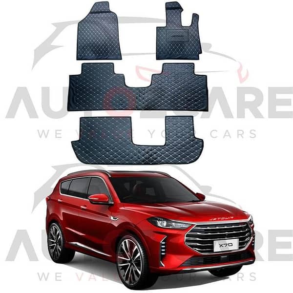 Jetour X70 Plus 7D Floor Mat ( Flat Style ) 4PCS - Model 2025