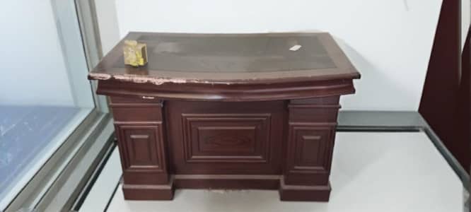 Solid Wooden Office Table with Drawers – Good Condition